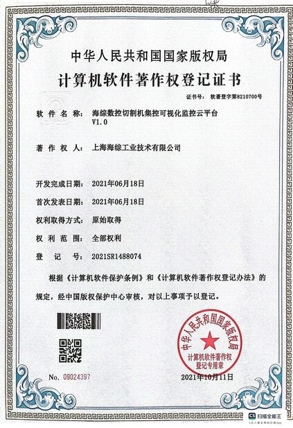 Китай Hyzont(Shanghai) Industrial Technologies Co.,Ltd. Сертификаты